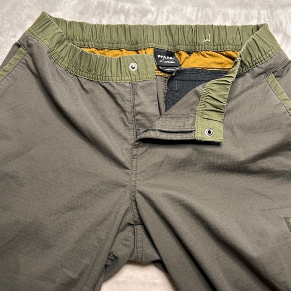 Prana Double Peak Jogger Pants Womens 10 Gray Green Cargo Hiking Stretch Organic - Picture 5 of 13